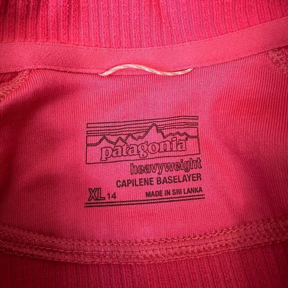 PATAGONIA Girls 1/2-Zip Heavyweight Capilene Baselayer Top Pink - Picture 7 of 10